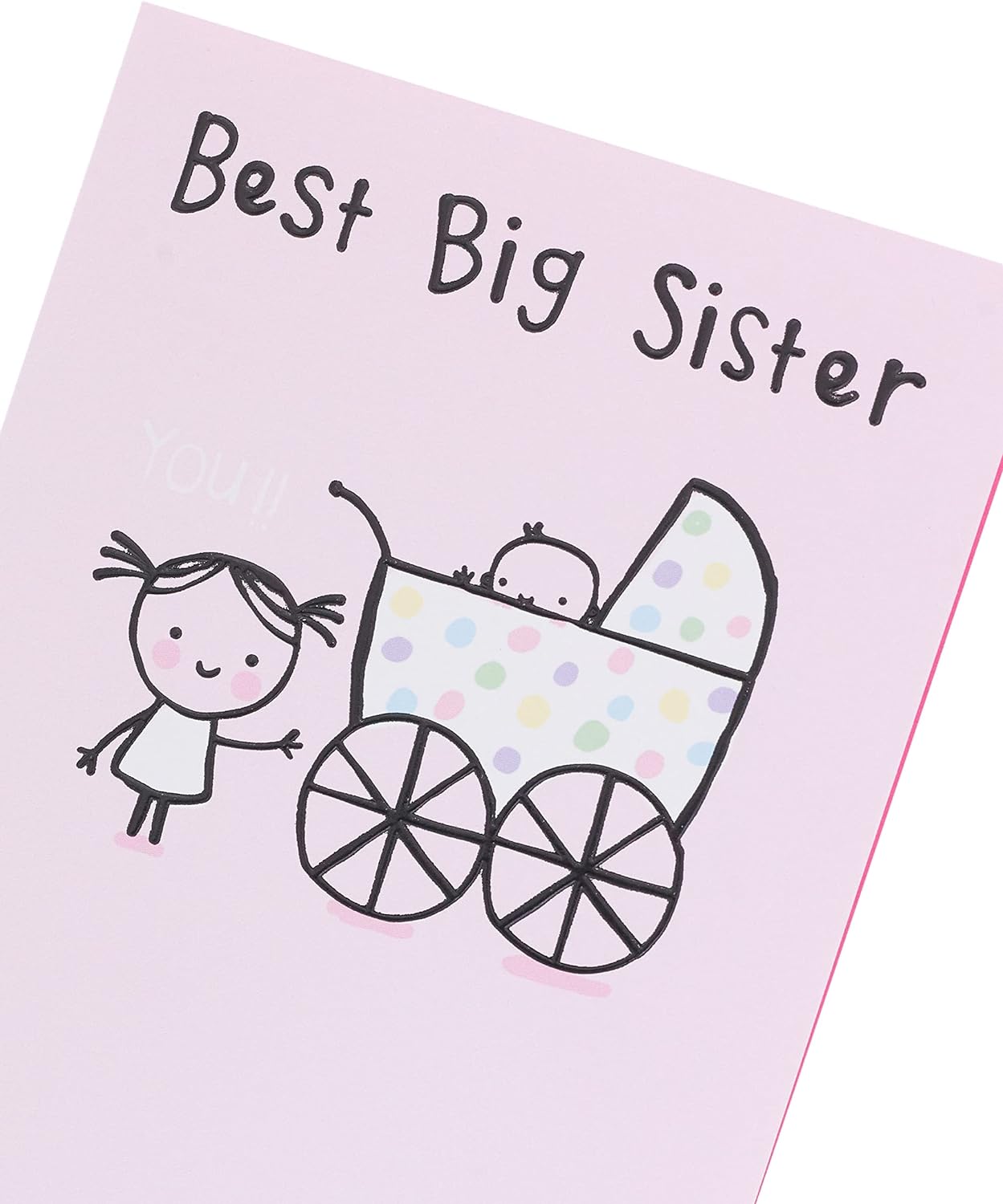 New Big Sister Congratulations Card Birth Girl New Baby