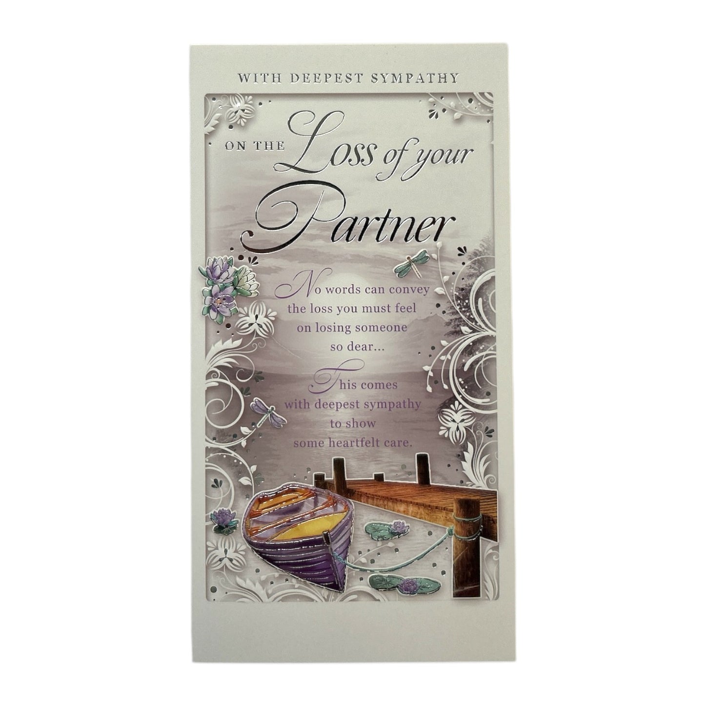 Loss of Partner Dockside Design Sympathy Opacity Card