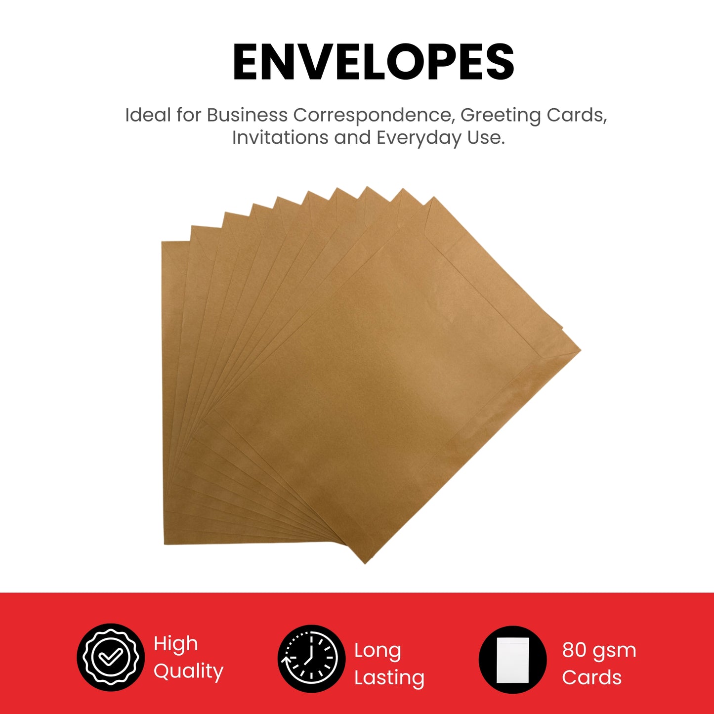 Pack of 250 C4 Brown Envelopes