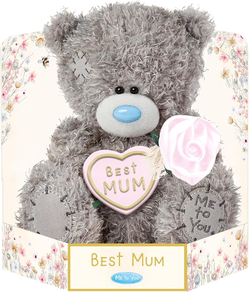 Me to You Tatty Teddy 'Best Mum' 15cm Plush Bear On Gift Plinth Official Mother's Day Collection