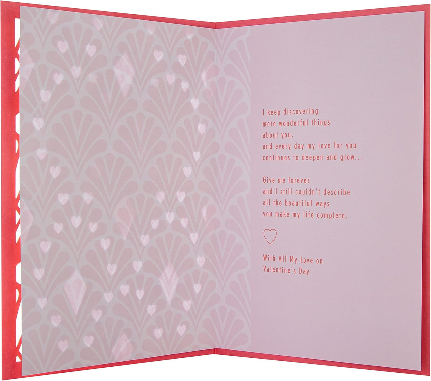 Traditional Heart Design Wife Valentine's Day Card