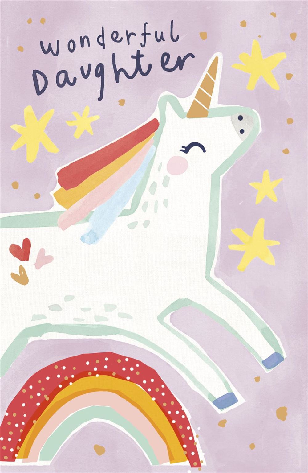 Unicorn Design Daughter Birthday Card