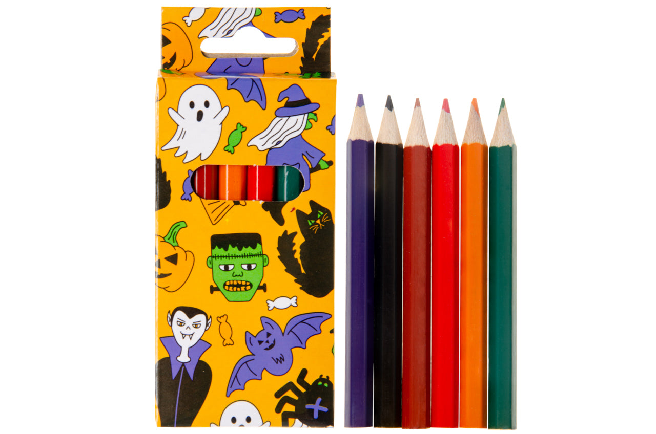 6 Pieces Halloween Colored Pencils 9cm