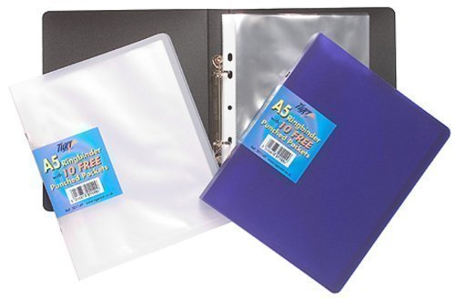 Tiger A5 Slim Ring Binder + 10 Free Punched Pockets
