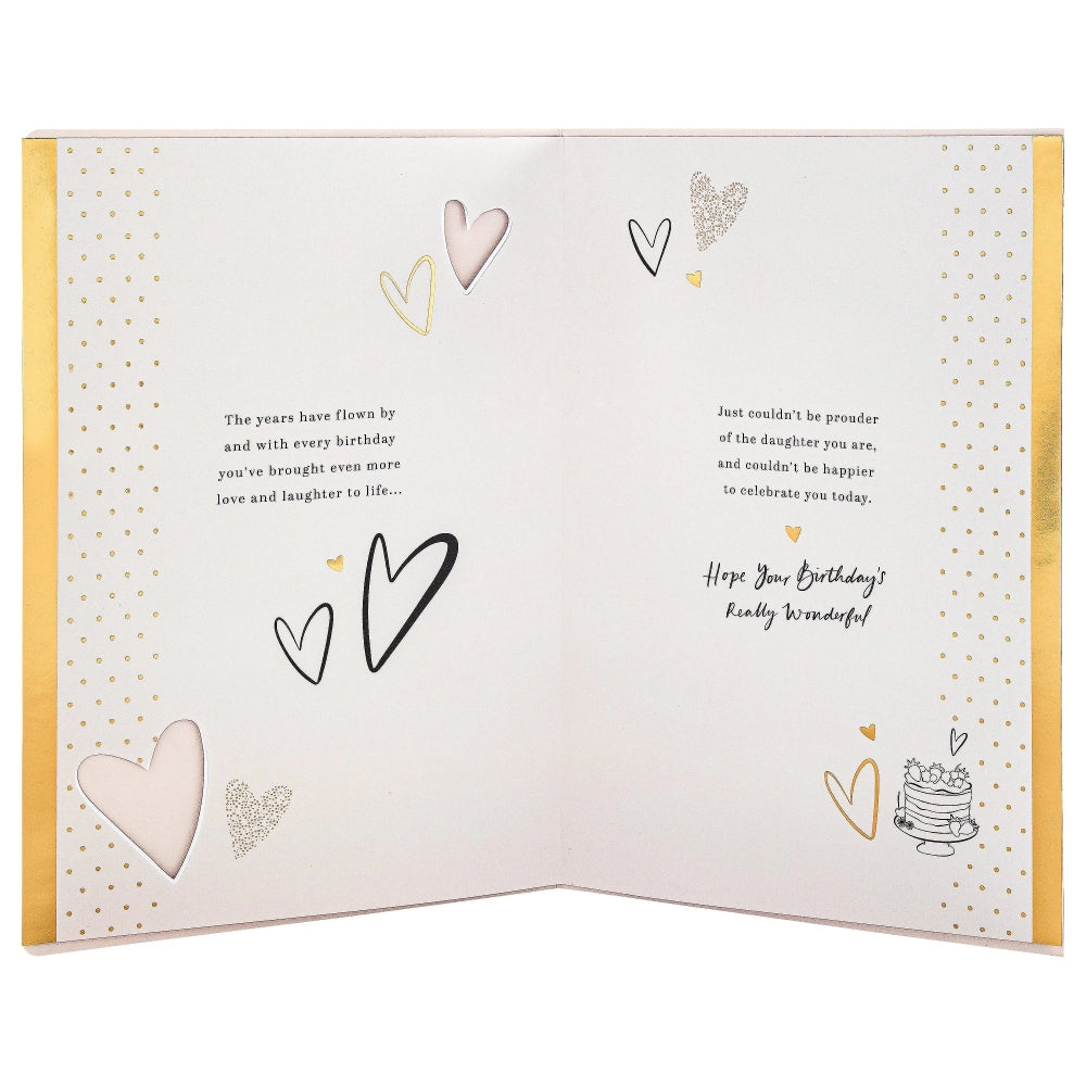Cake & Heartfelt Verse Design Daughter Birthday Card