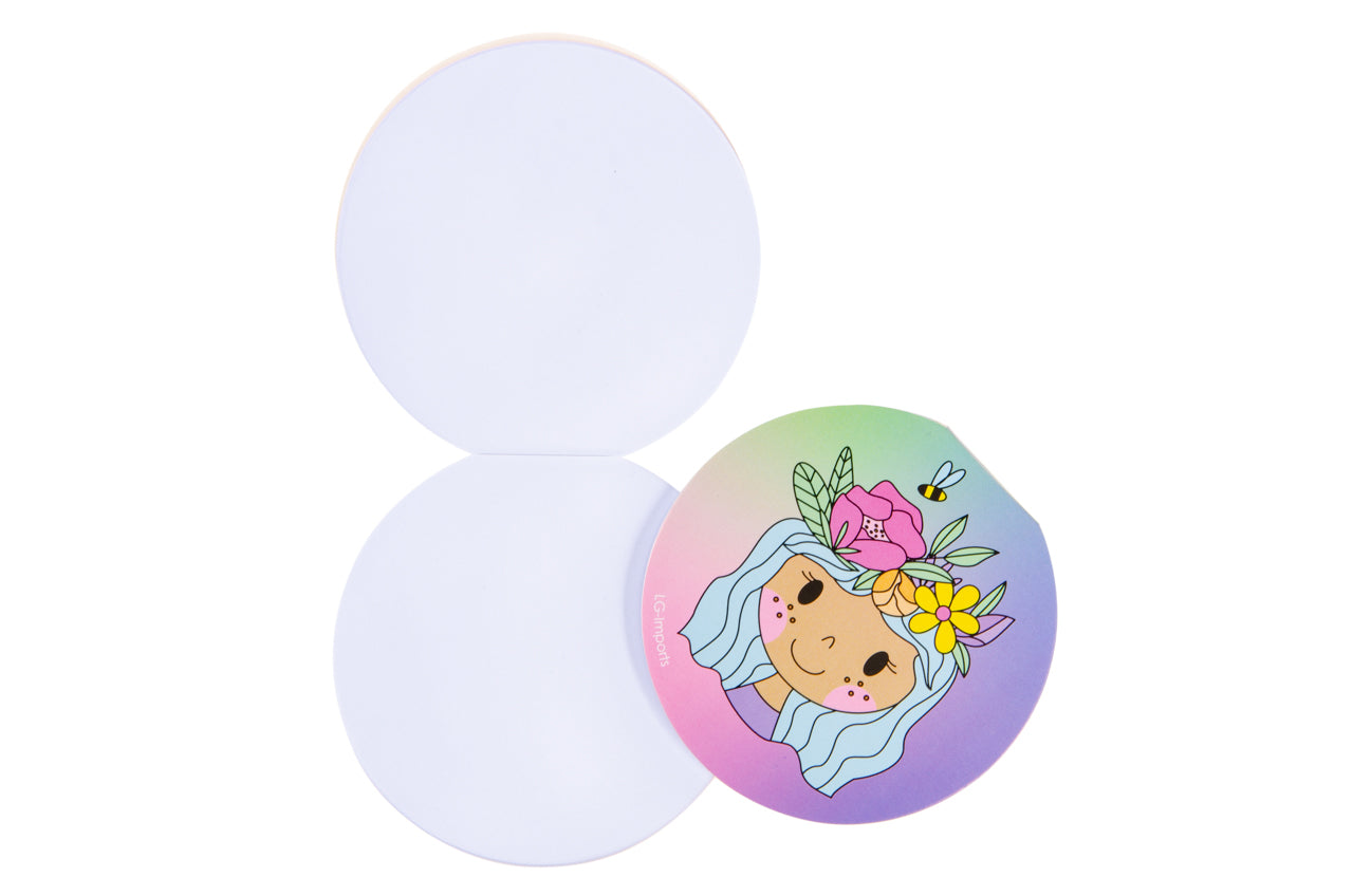 Pack of 12 Round Princess Design Notebook 8cm
