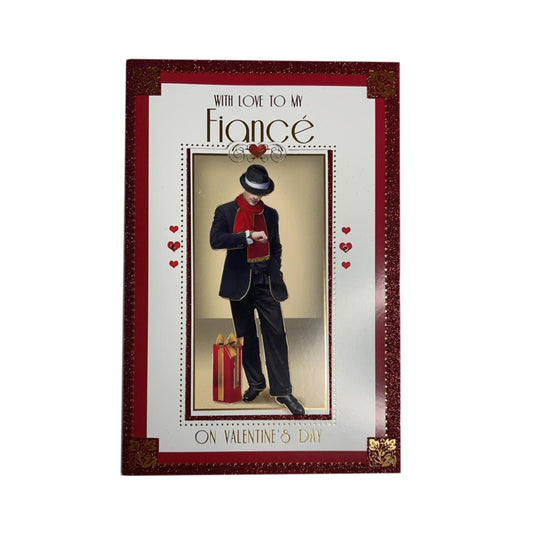 Love To My Fiance Gentleman Design Valentine's Day Card