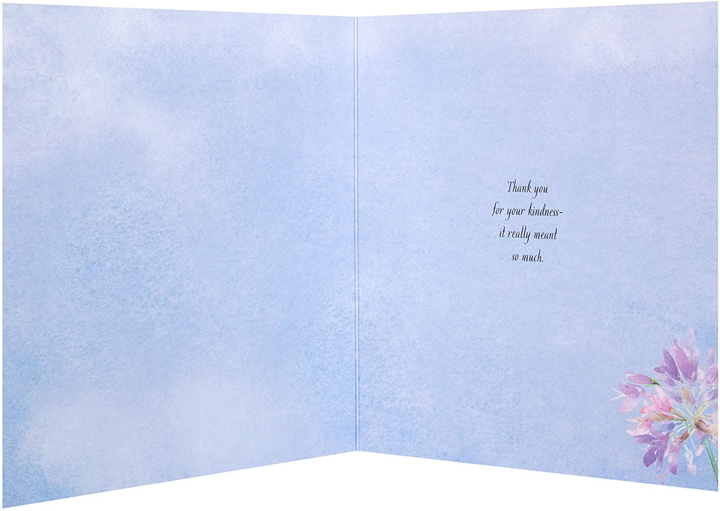 Thank You Card Foil Finished Flowers Design