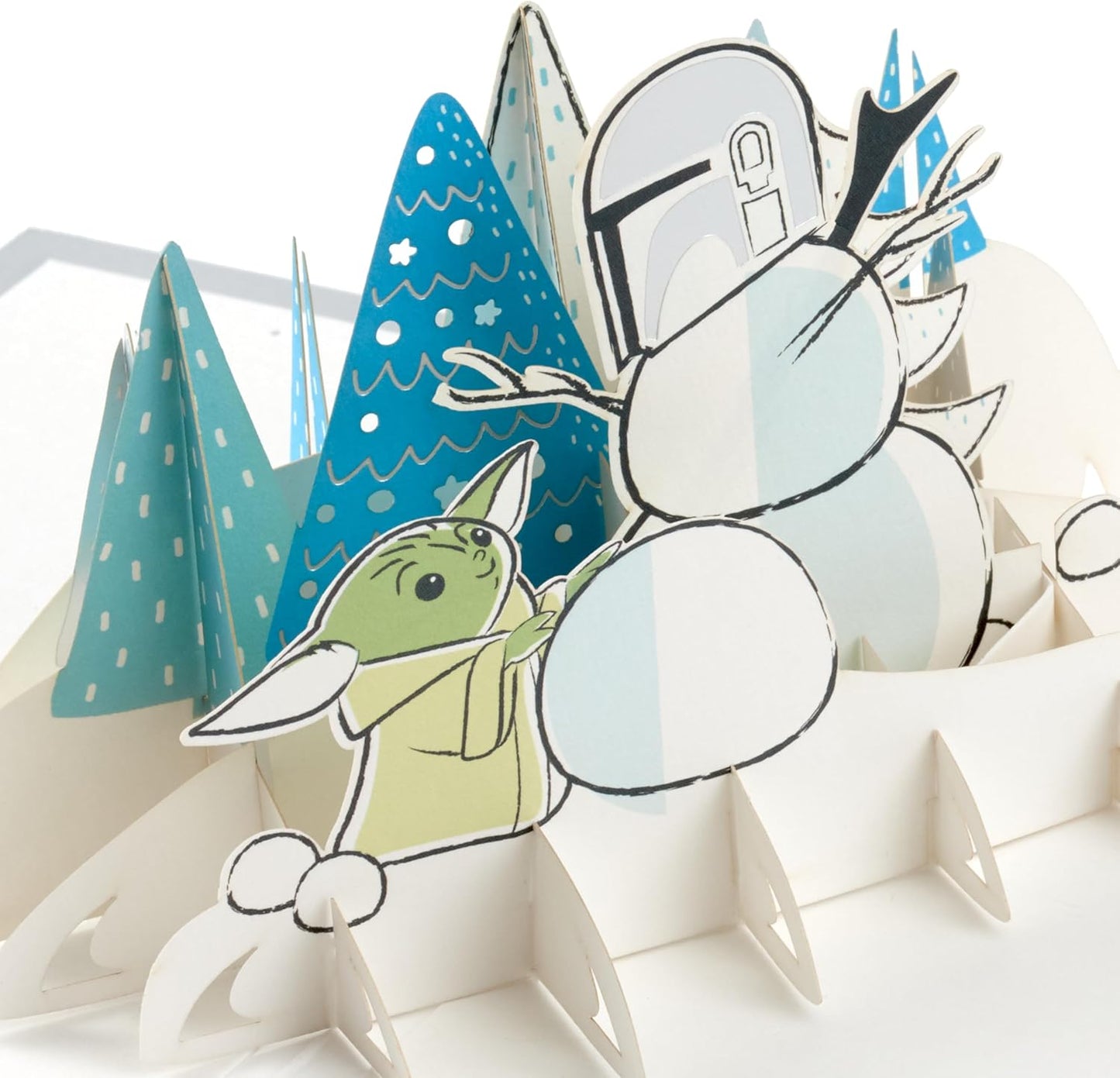 The Mandalorian and Grogu Design 3D and Pop Up Christmas Card