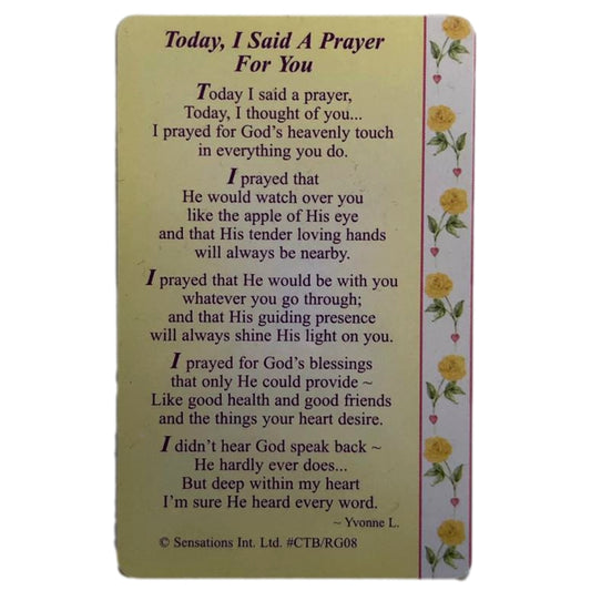 Today,I Said A Prayer For youSentimental Keepsake Wallet / Purse Card...