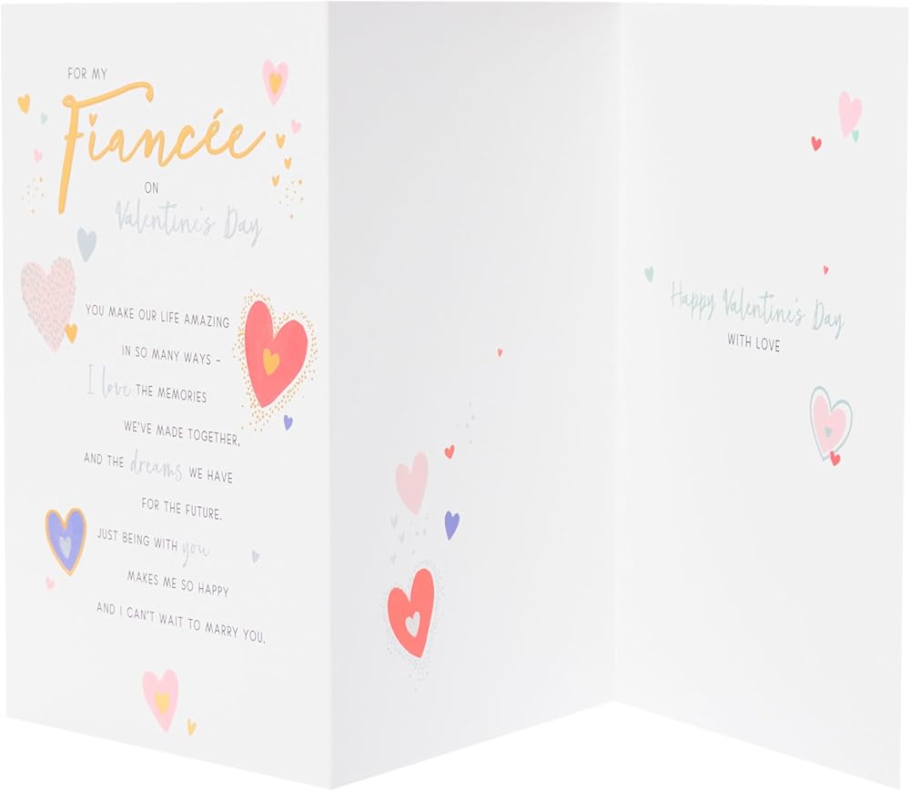 Heartfelt Design Fiancée Valentine's Day Card