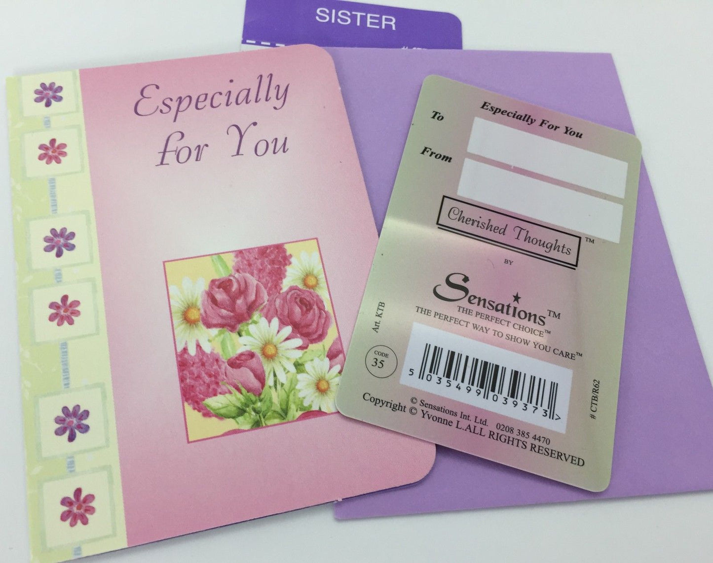 Sister You're So Special Sentimental Keepsake Wallet / Purse Card