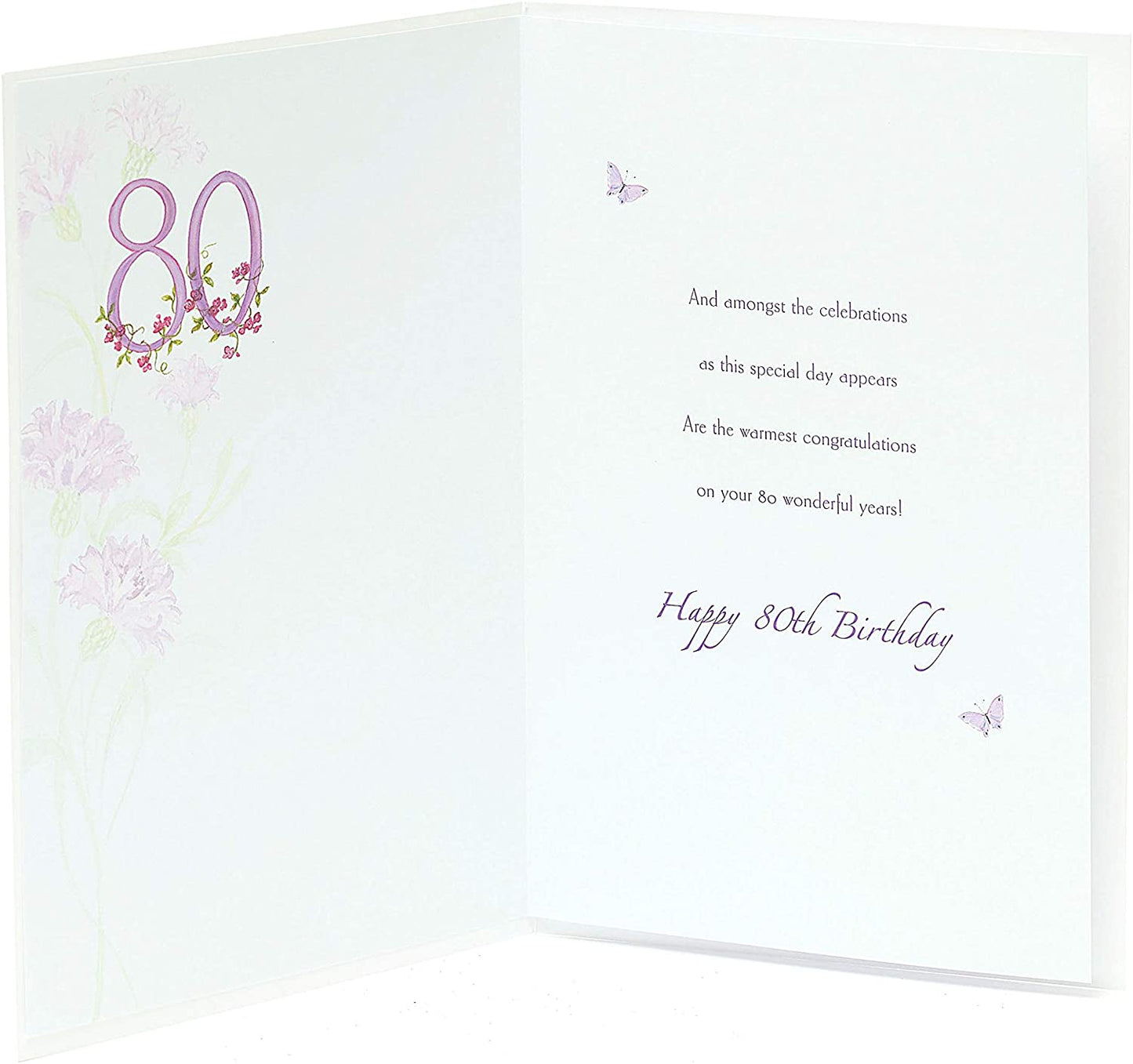 Kathryn White 80th Birthday Female Greeting Card 80 Birthday For Her