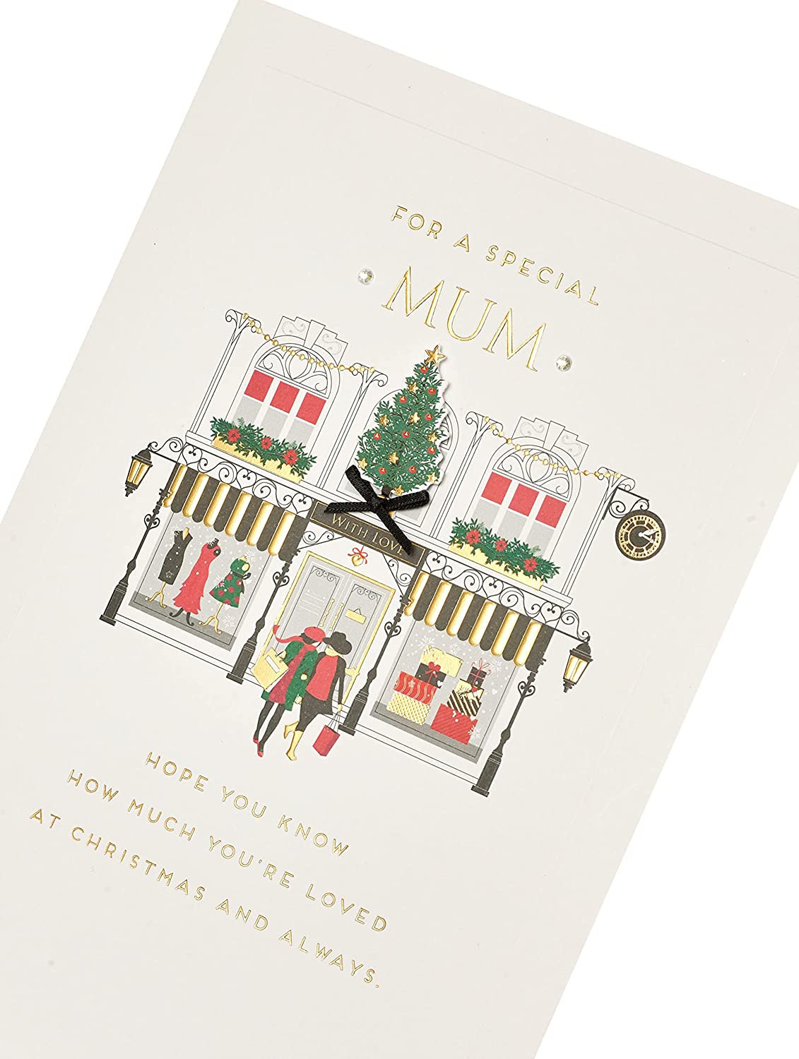 Mum Christmas Card High Street Scene