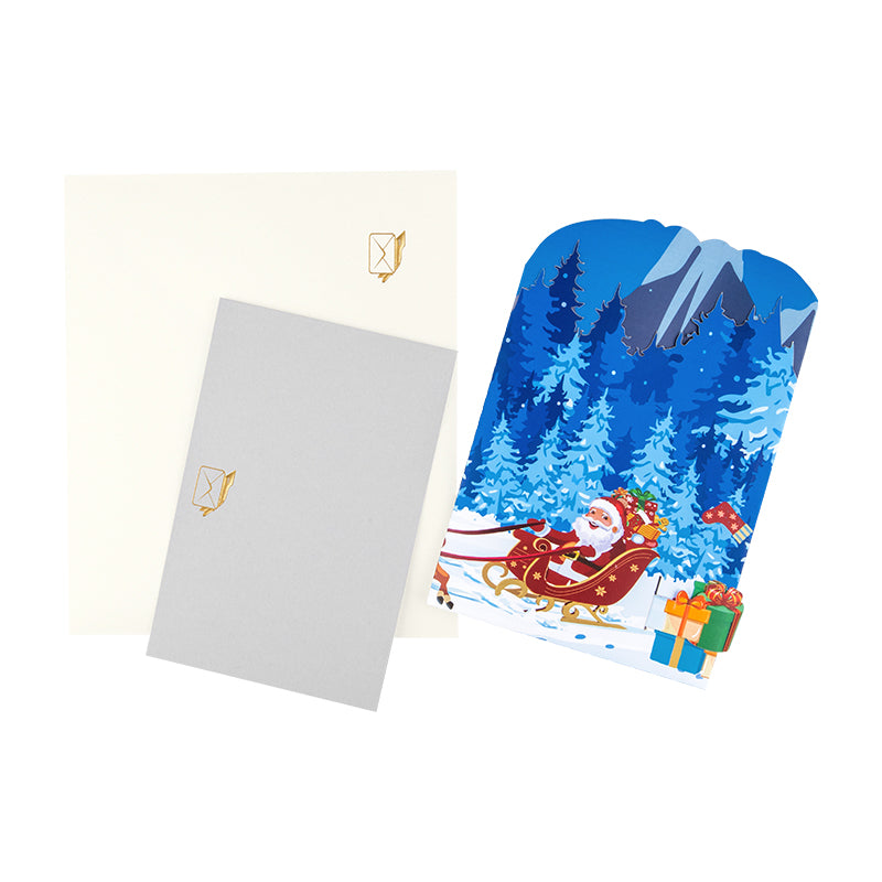 Santa’s Sleigh Ride 3D Pop Up Christmas Card