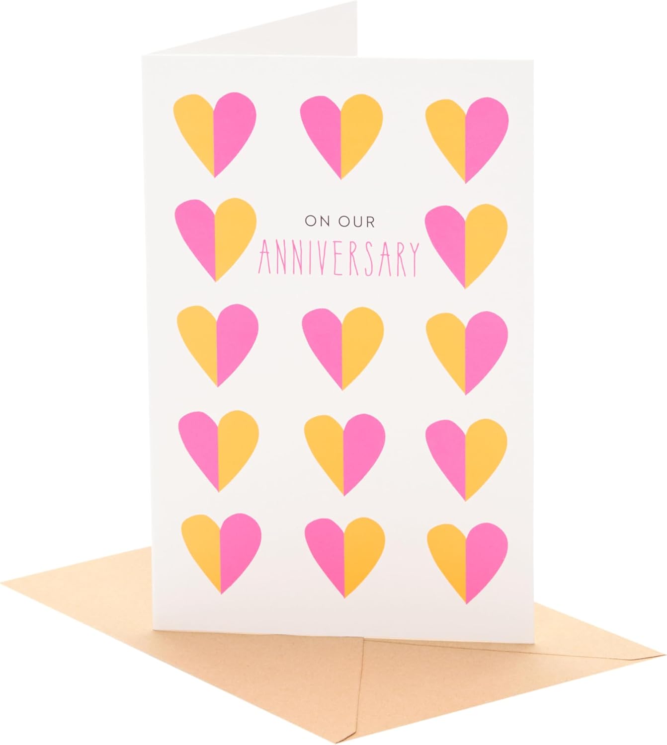 Sweet Hearts Design On Our Anniversary Card