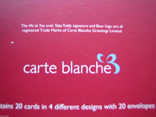 Thank You 20 Card 4 Different Designs Me to You Bear Adorable Christmas Cards