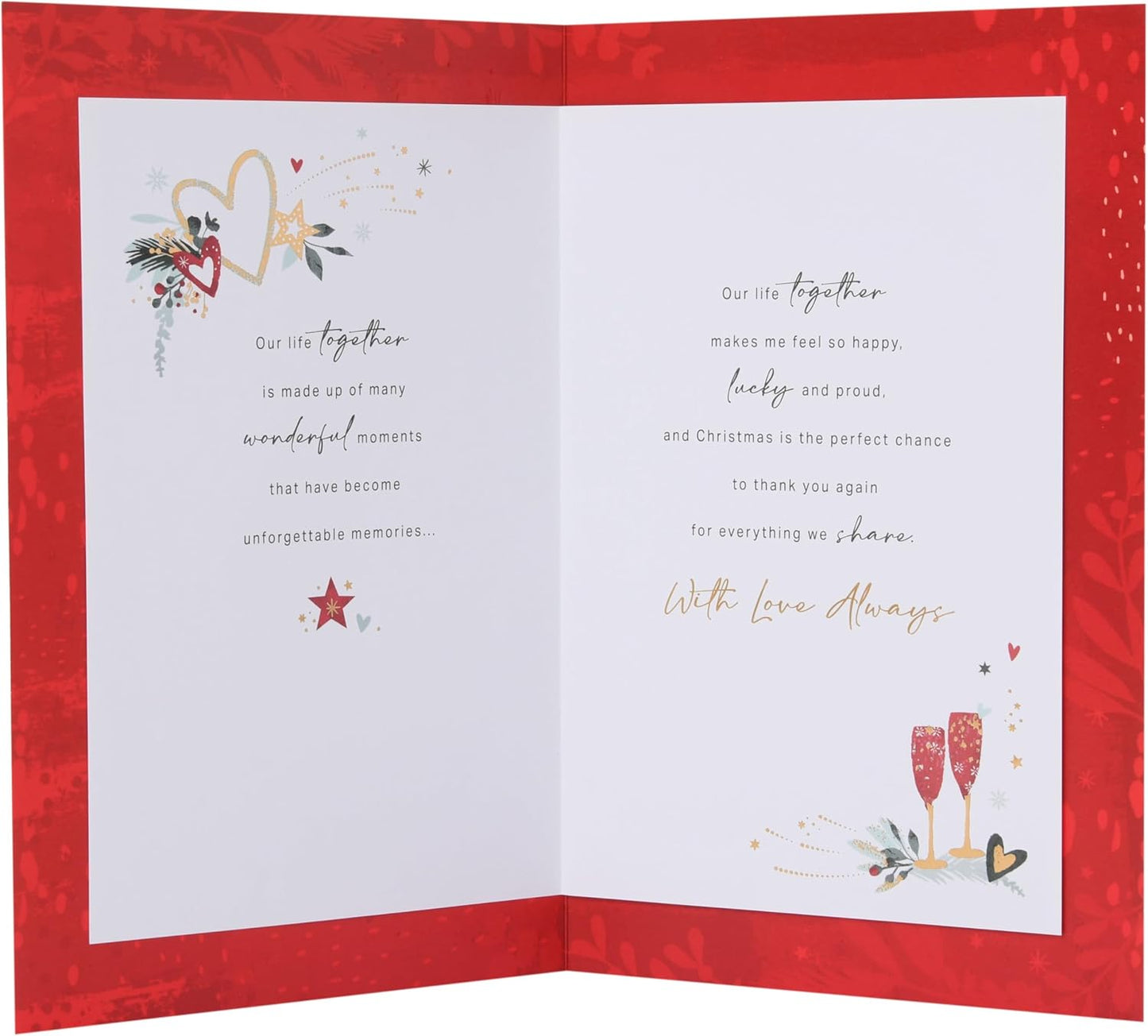 Heart Duo One I Love Christmas Card