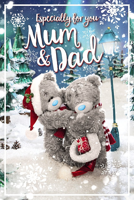 3D Holographic Mum & Dad Christmas Card