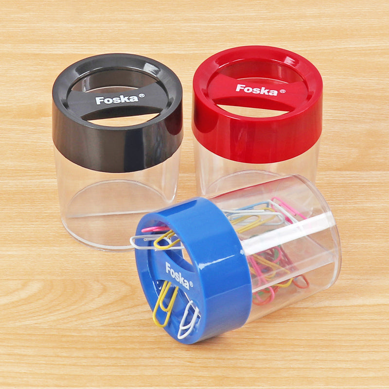Pack of 6 Magnetic Paper Clip Pin Pots
