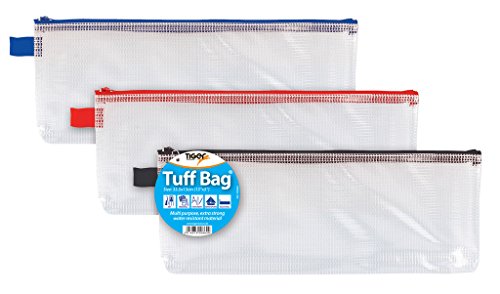 Tuff Bag 33cm x 13 cm - Assorted Coloured Zip
