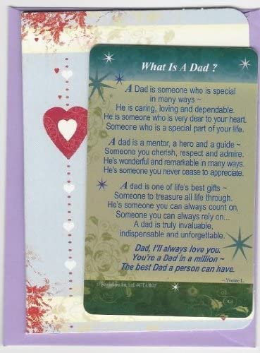 Sentimental Keepsake Wallet / Purse Card What is a Dad?
