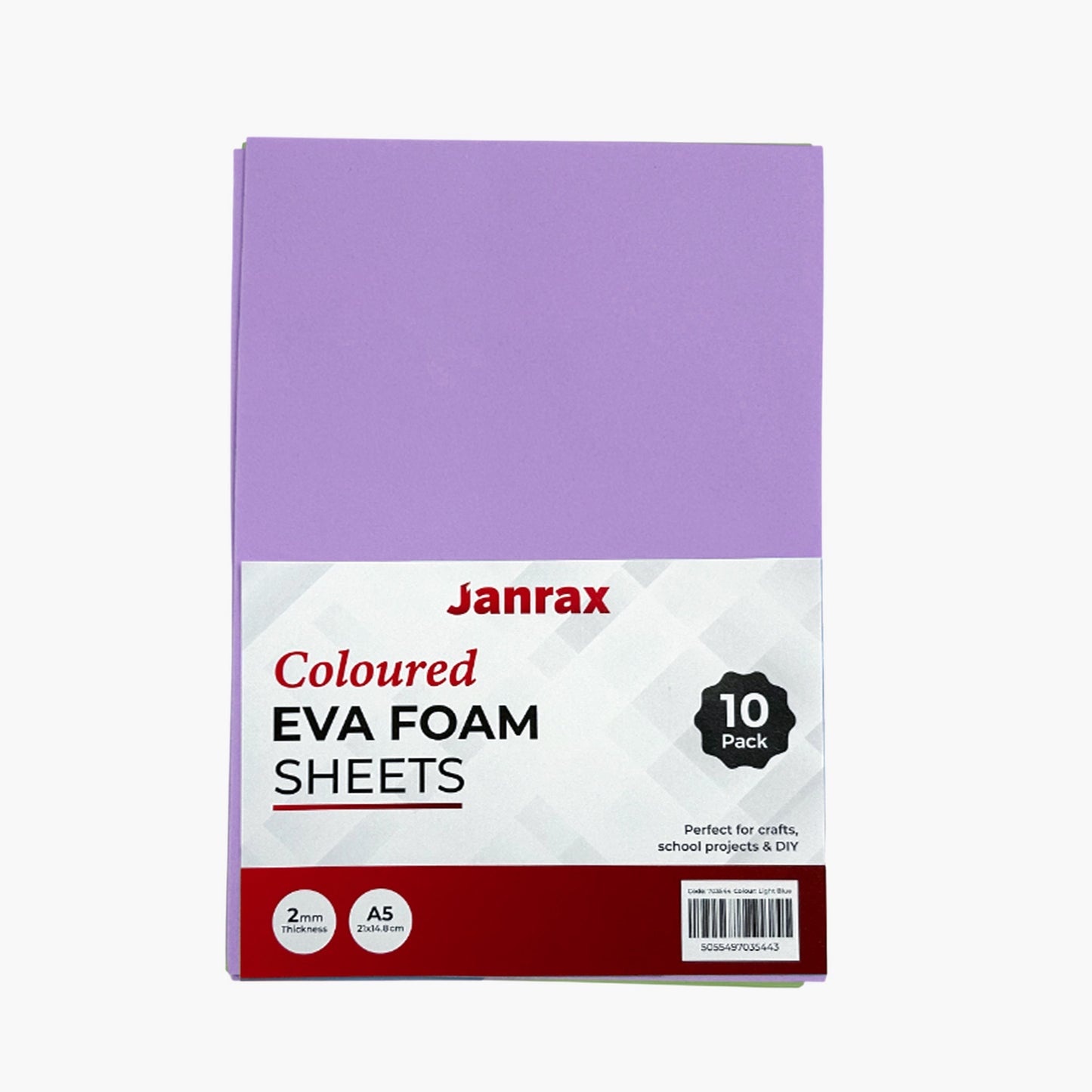 Pack of 50 A5 Lilac Coloured EVA Foam Sheets