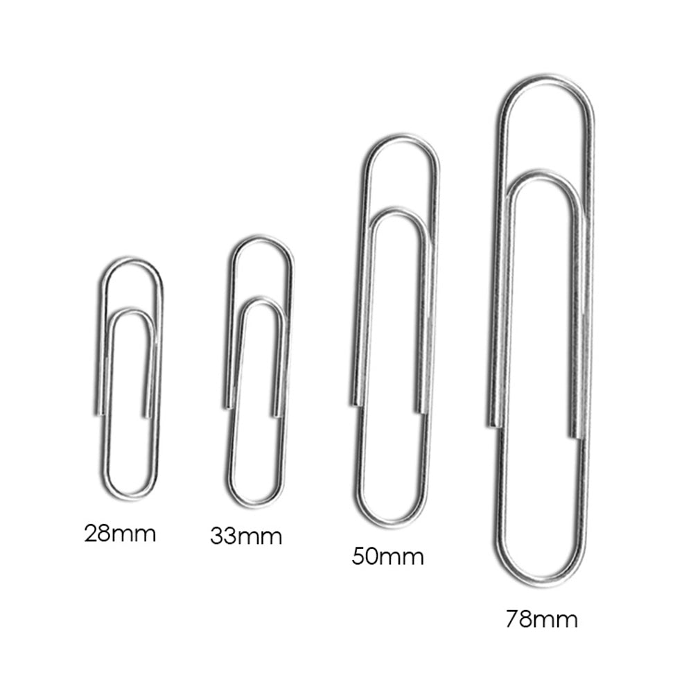 Bulk Pack of 1000 Round End Paper Clips 33mm