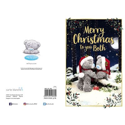 Bears Holding Hands In The Woods To You Both Photo Finish Christmas Card