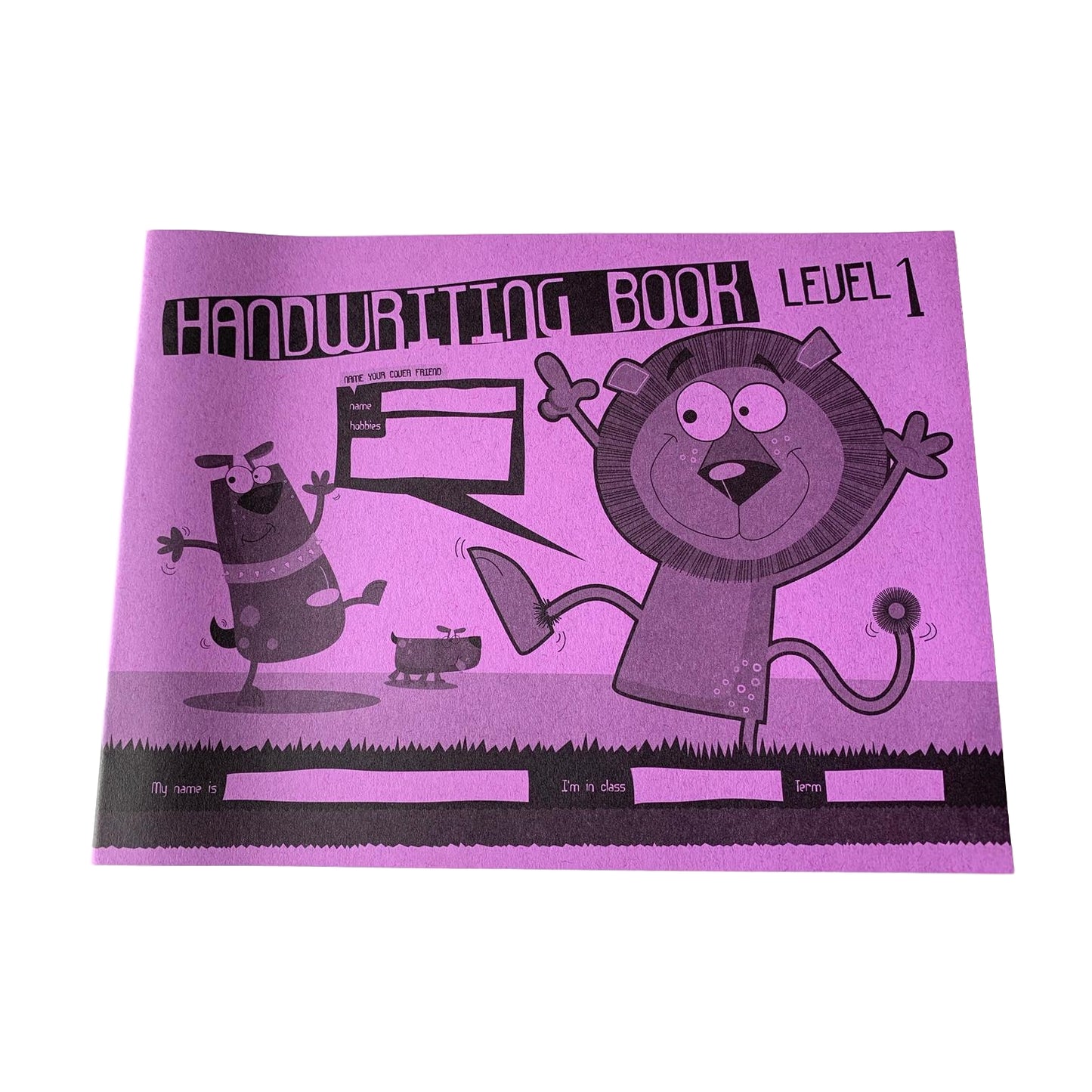 Silvine A5 Purple Cover Handwriting Book