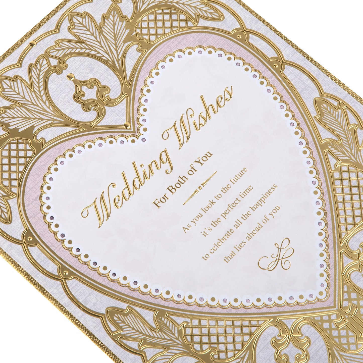 Intricate Traditional Floral Design Wedding Congratulations Card