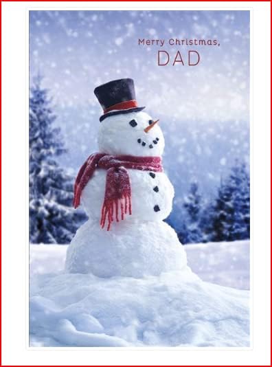 Dad Christmas Card Snowman Design 