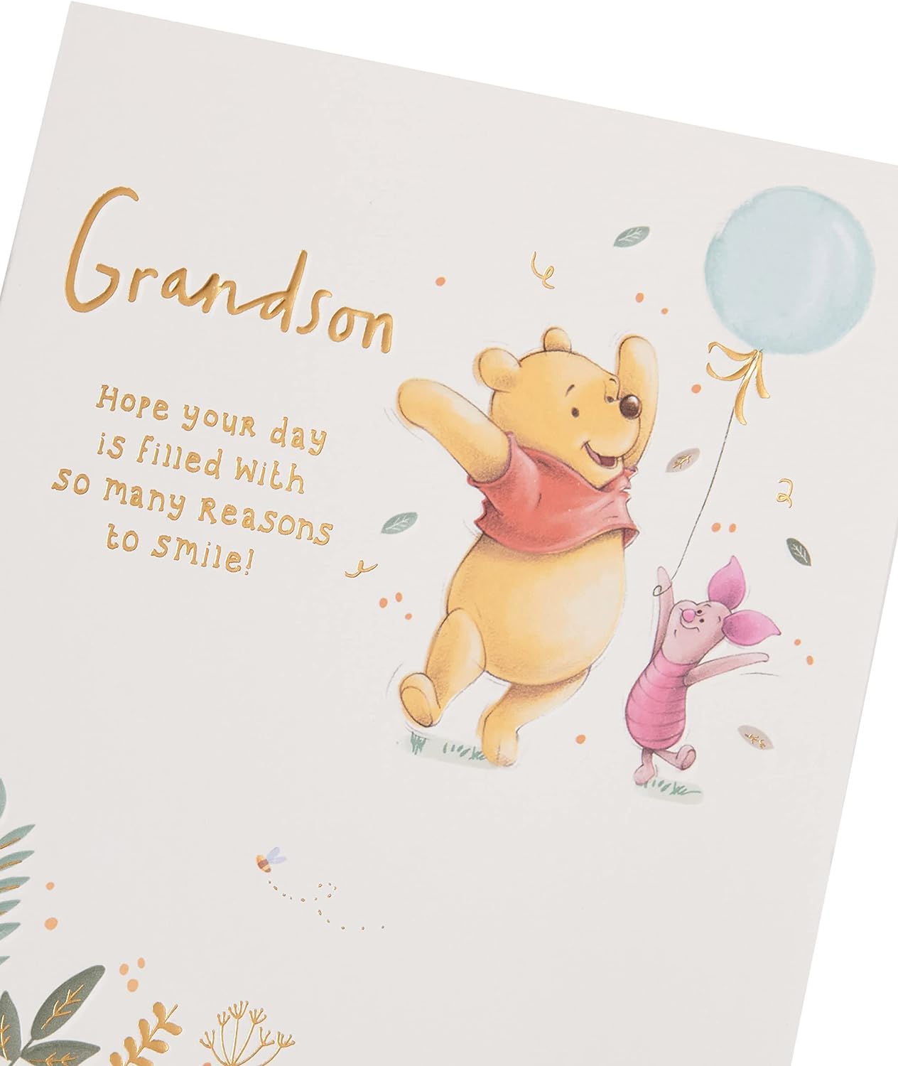 Disney Winnie The Pooh and Piglet with Balloon Grandson Birthday Card