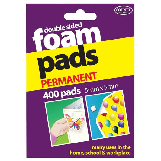 Sticky pads permanent foam - double sided 5mm X 5mm 400 pads
