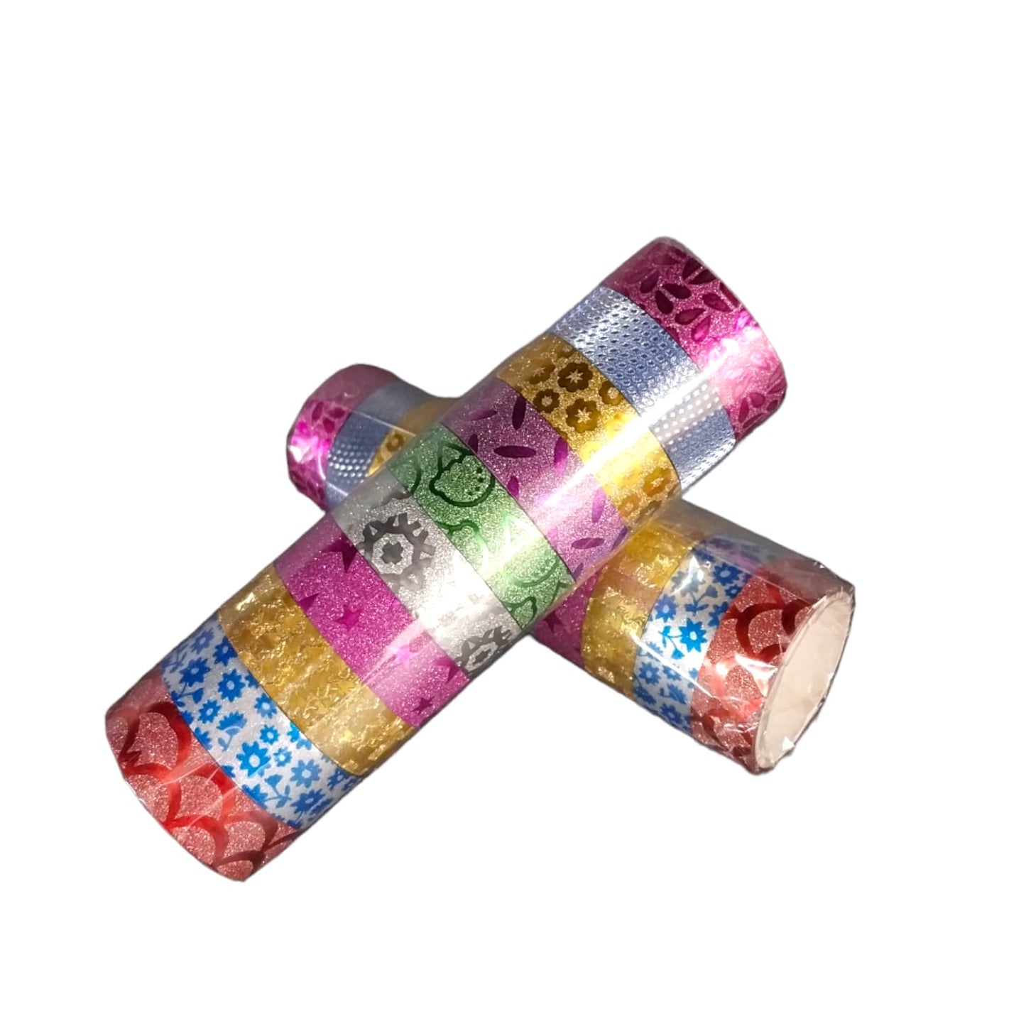 3x Pack of 10 Colourful Adhesive DIY Glitter Tapes 15mm x 3m