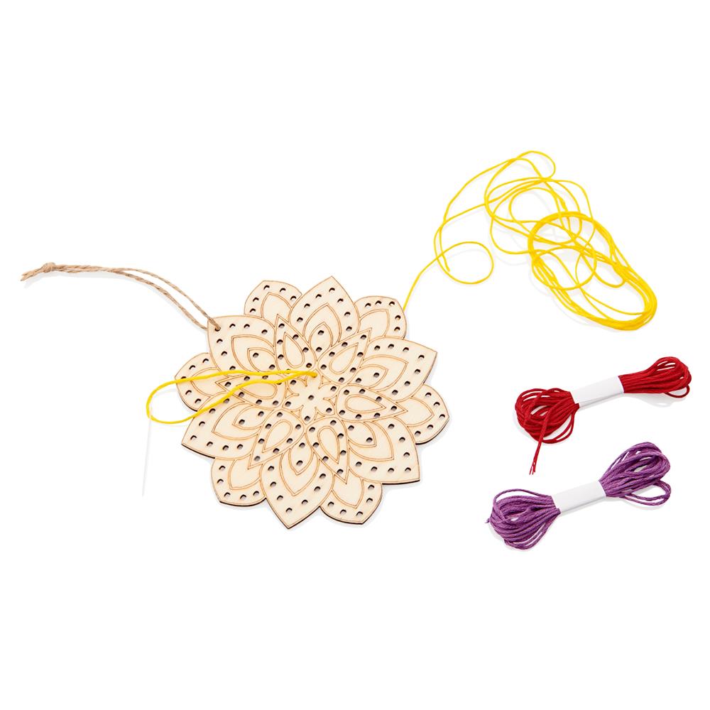 Mandala Design Wooden Threading Kit by Crafty Bitz