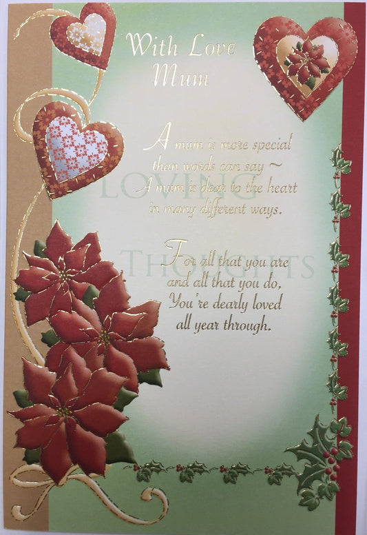 With Love Mum Christmas Card