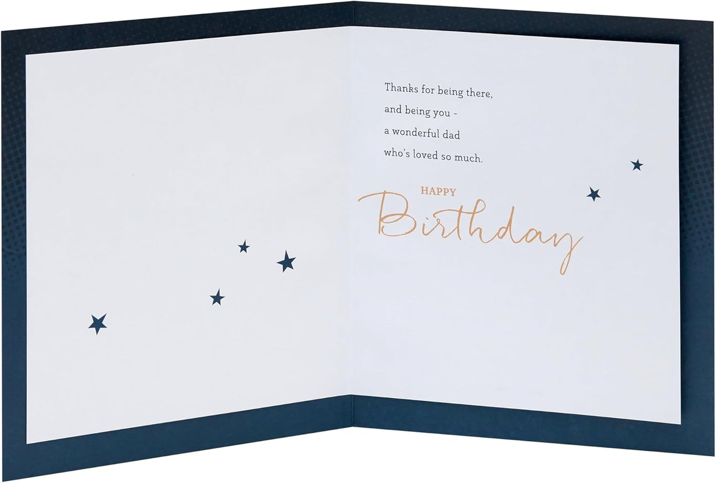 Lettering with Stars Design Dad Birthday Card
