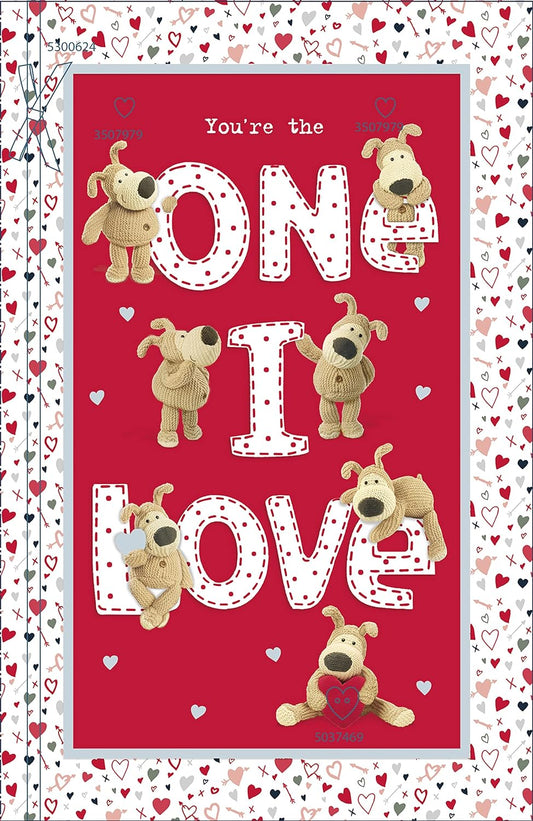 You're The One I Love Cute Boofle Valentine's Day Greeting Card