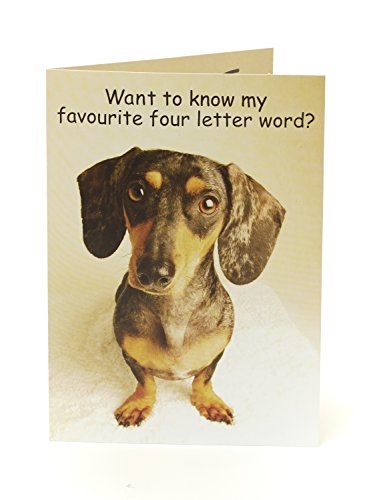 My Favourite Four Letter Word? Humour Cake Birthday Greetings Card