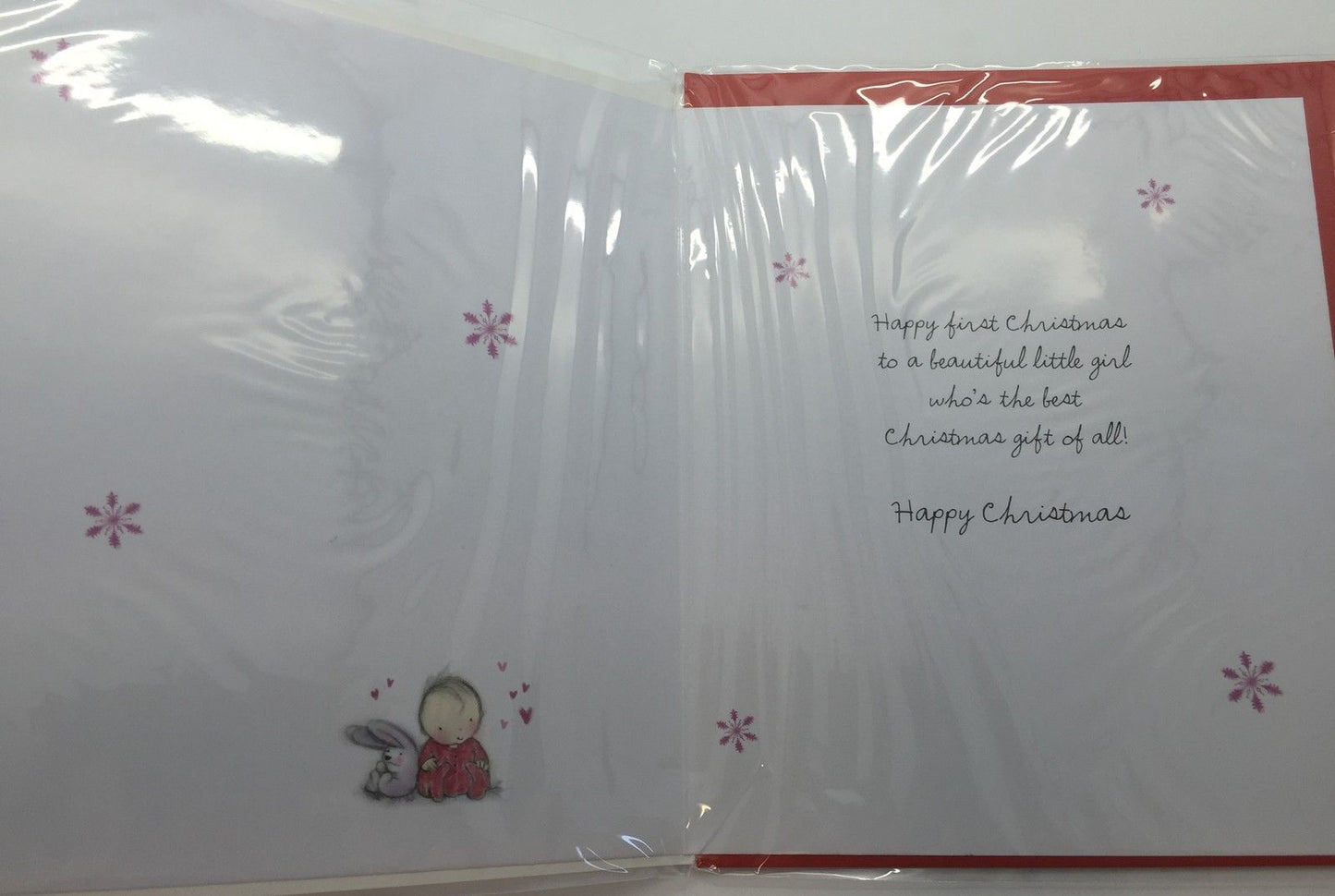 Cute Girl on Your 1st Christmas Nativity Christmas Card