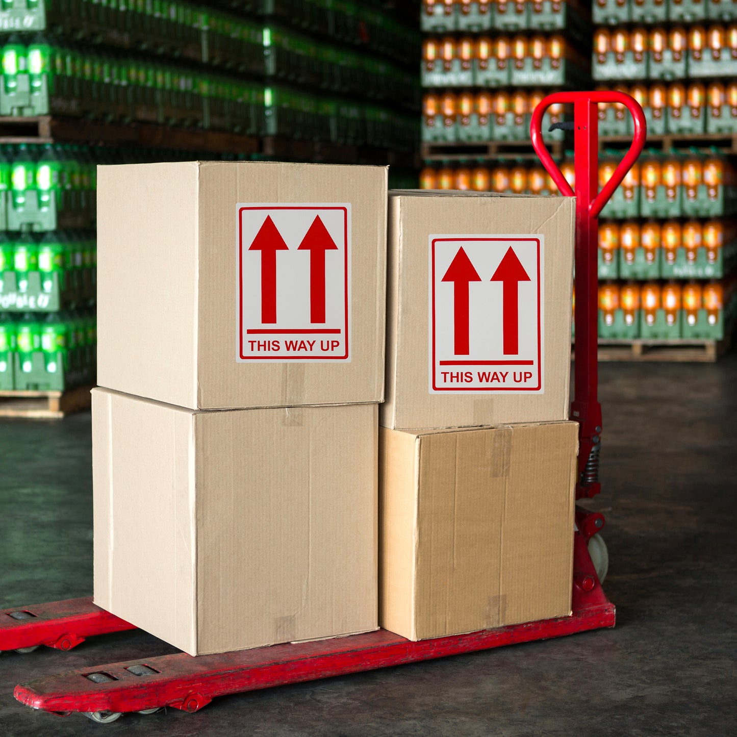 Pack of 18 This Way UP Self-Adhesive Labels 80x110mm