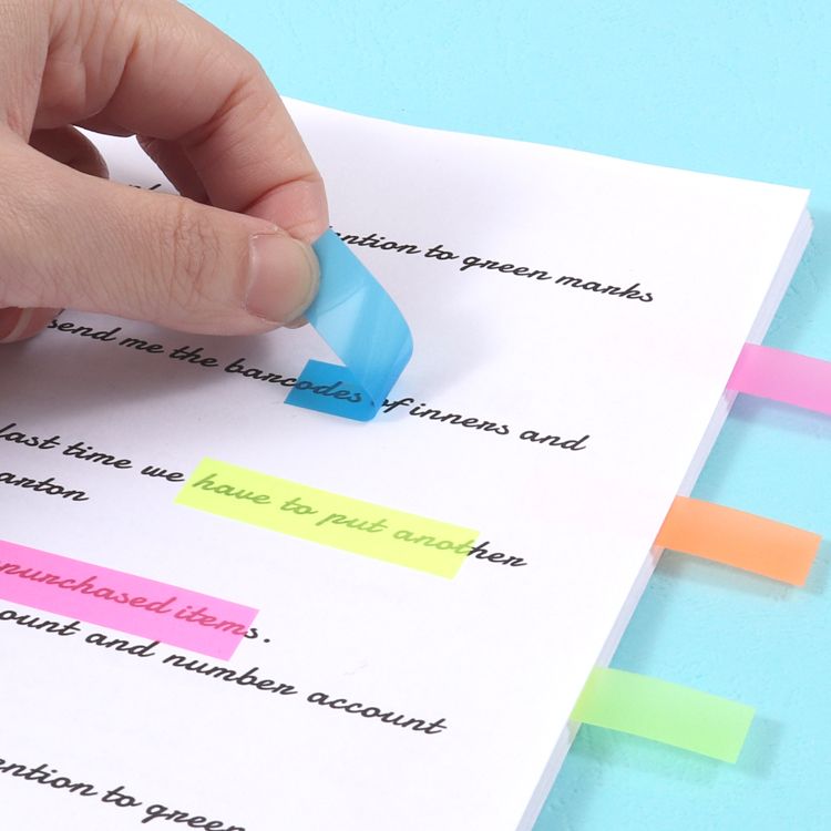 Single 100 Sheets Colorful Page Marker Index Tab Removable Sticky Notes
