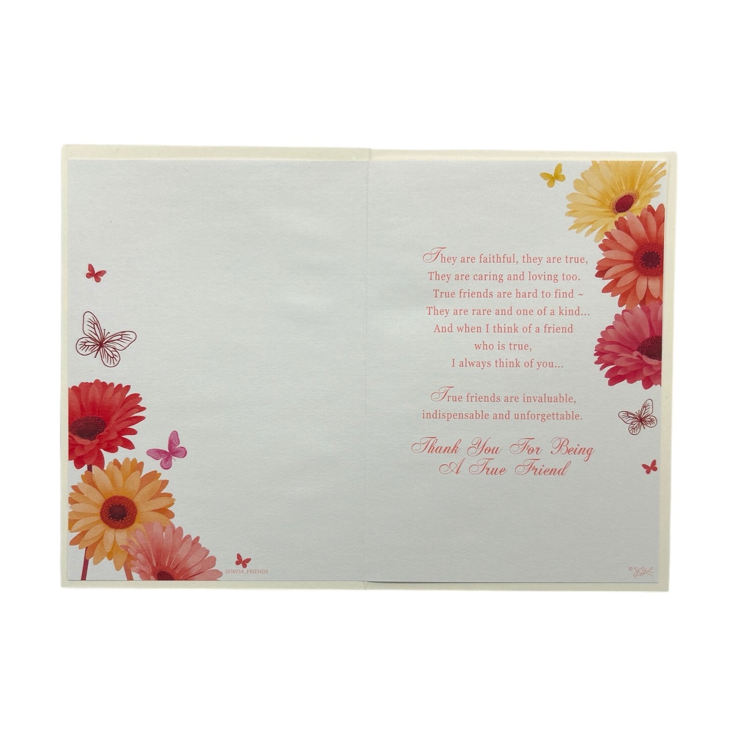 True Friends Are Forever Heartfelt Sentimental Verses Open Greeting Card