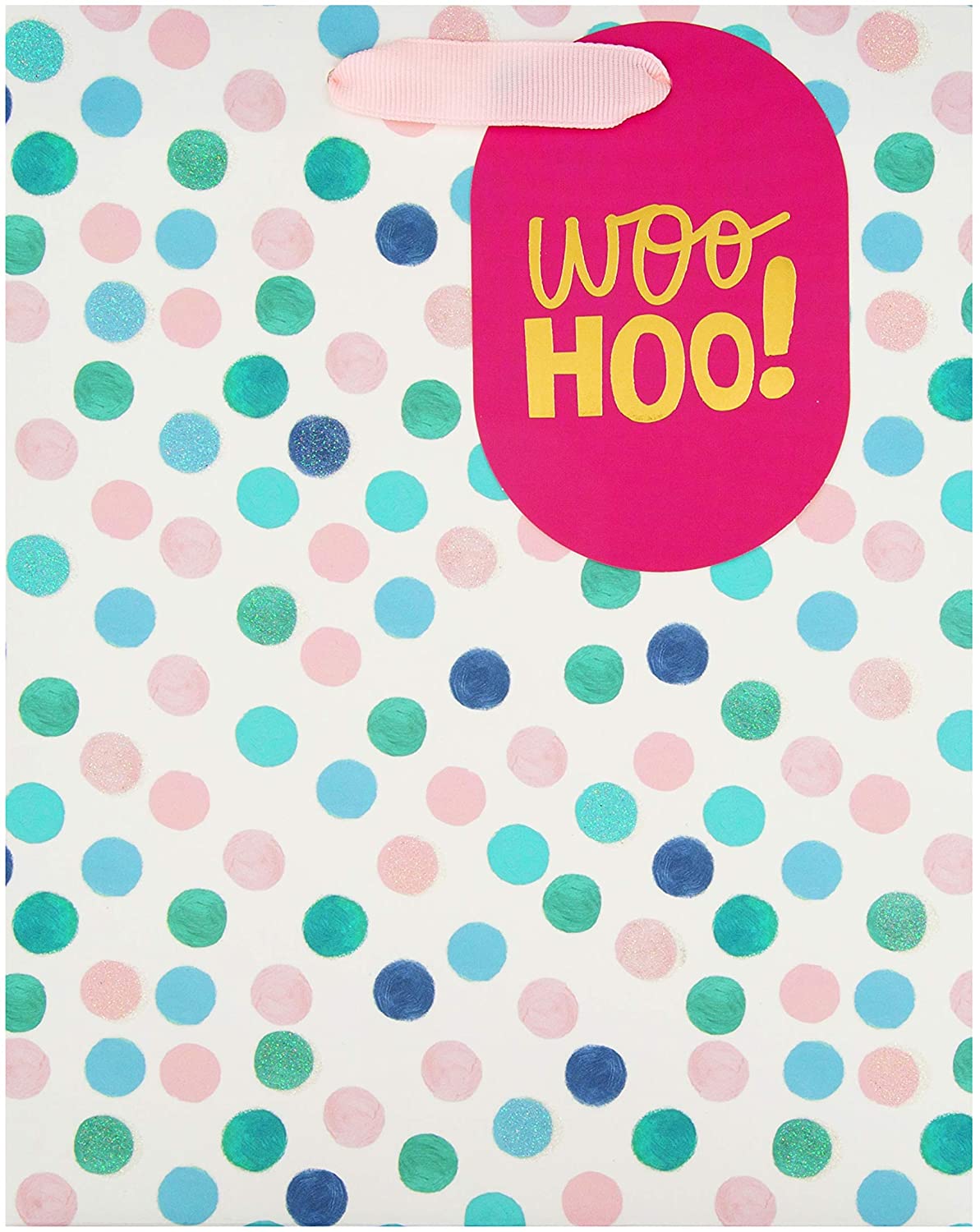 Pink and Blue Spot Design Multi-Occasion Medium Gift Bag