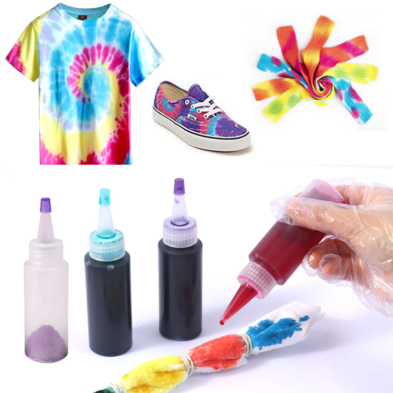 Pack of 3 Colours Tie Dye Kit - Fuchsia, Yellow, Turquoise