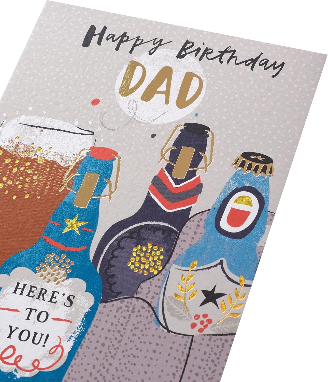Beer Bottles Design Dad Birthday Card