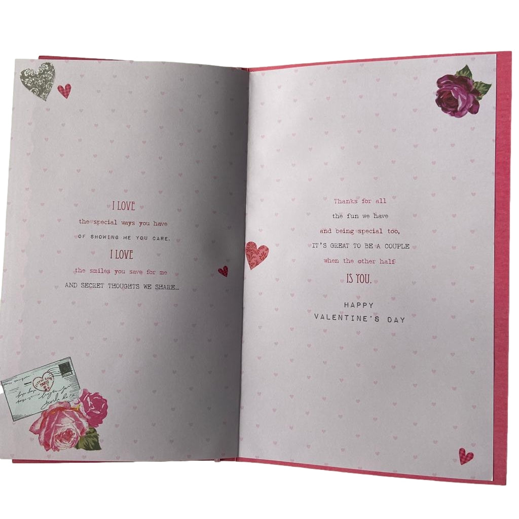 To My Fiance'e Hand made Luxurious Valentine's Day Card