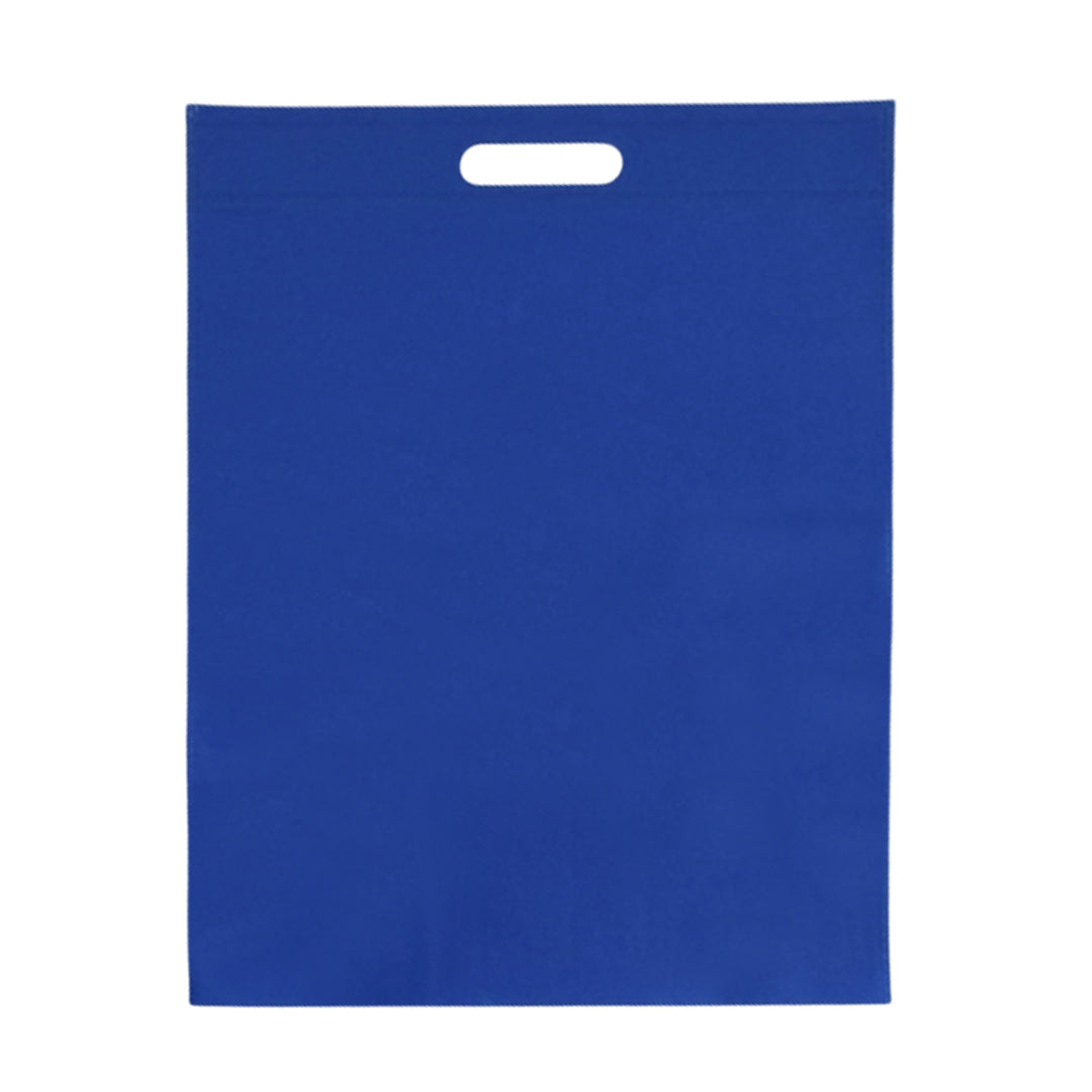 Pack of 50 Blue Coloured 35x25cm Non-Woven Patch Handle Bags