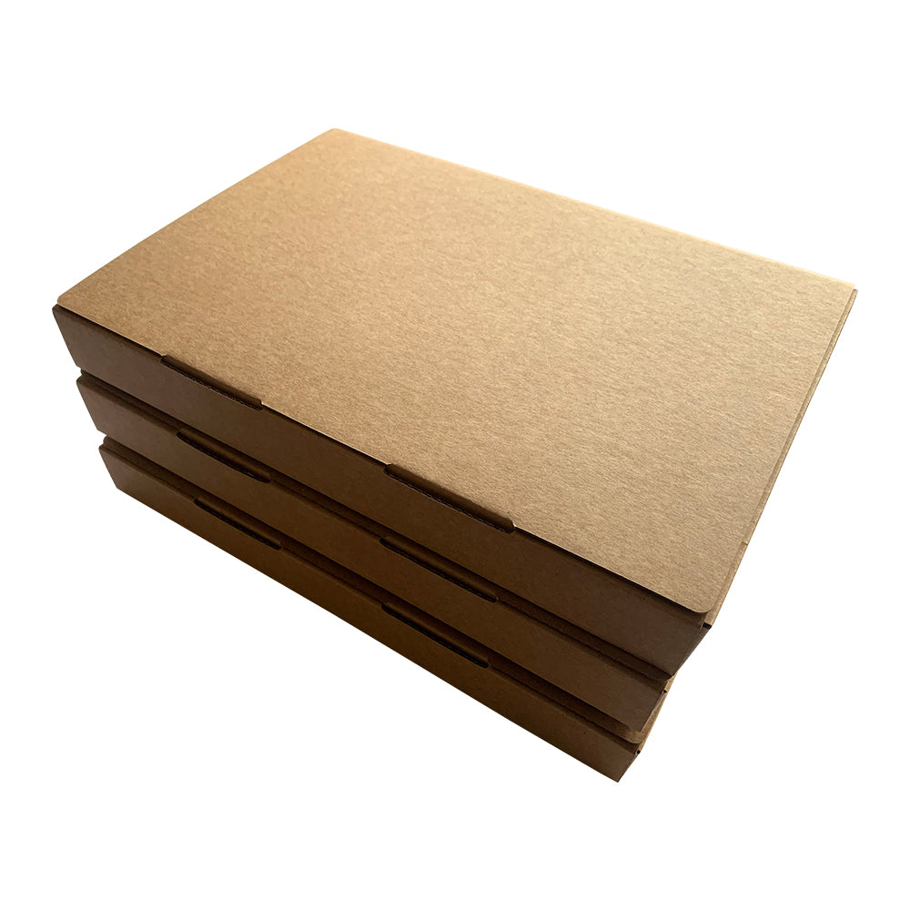 Pack of 3 A4 Kraft Box Files 3.5cm Depth